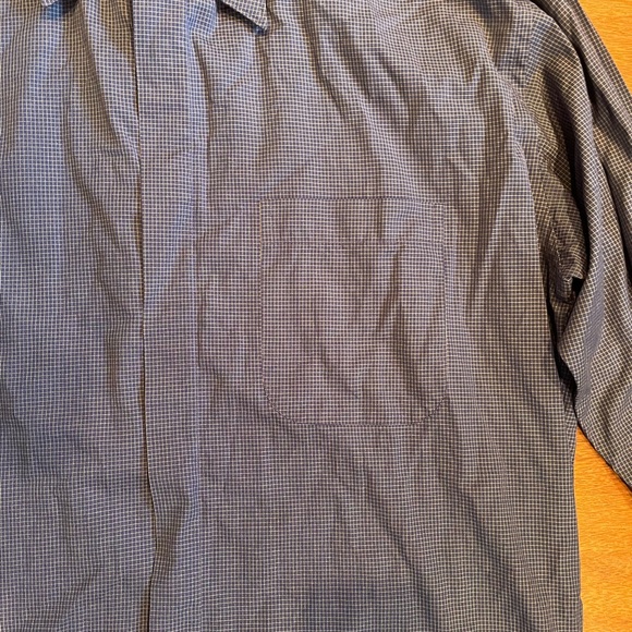 Burberry London 100% cotton blue striped button down shirt large - Picture 2 of 12